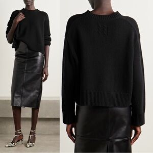 NILI LOTAN haisley crewneck sweater in black XS